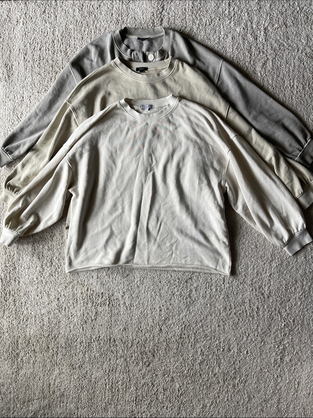 Bundle of 3 RAILS Long Sleeve Shirts Reeves Erin Sage Ivory Pumice Size Xs and s
